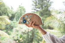 Load image into Gallery viewer, Dhaaga Life: Half Moon Clutch (with shoulder metal chain)