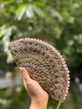 Load image into Gallery viewer, Dhaaga Life: Half Moon Clutch (with shoulder metal chain)