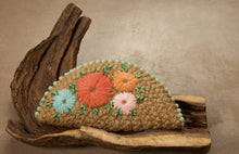 Load image into Gallery viewer, Dhaaga Life: Half Moon Clutch (with shoulder metal chain)