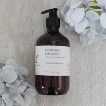 Load image into Gallery viewer, Livconsciously: Geranium Bergamot Liquid Castile Soap