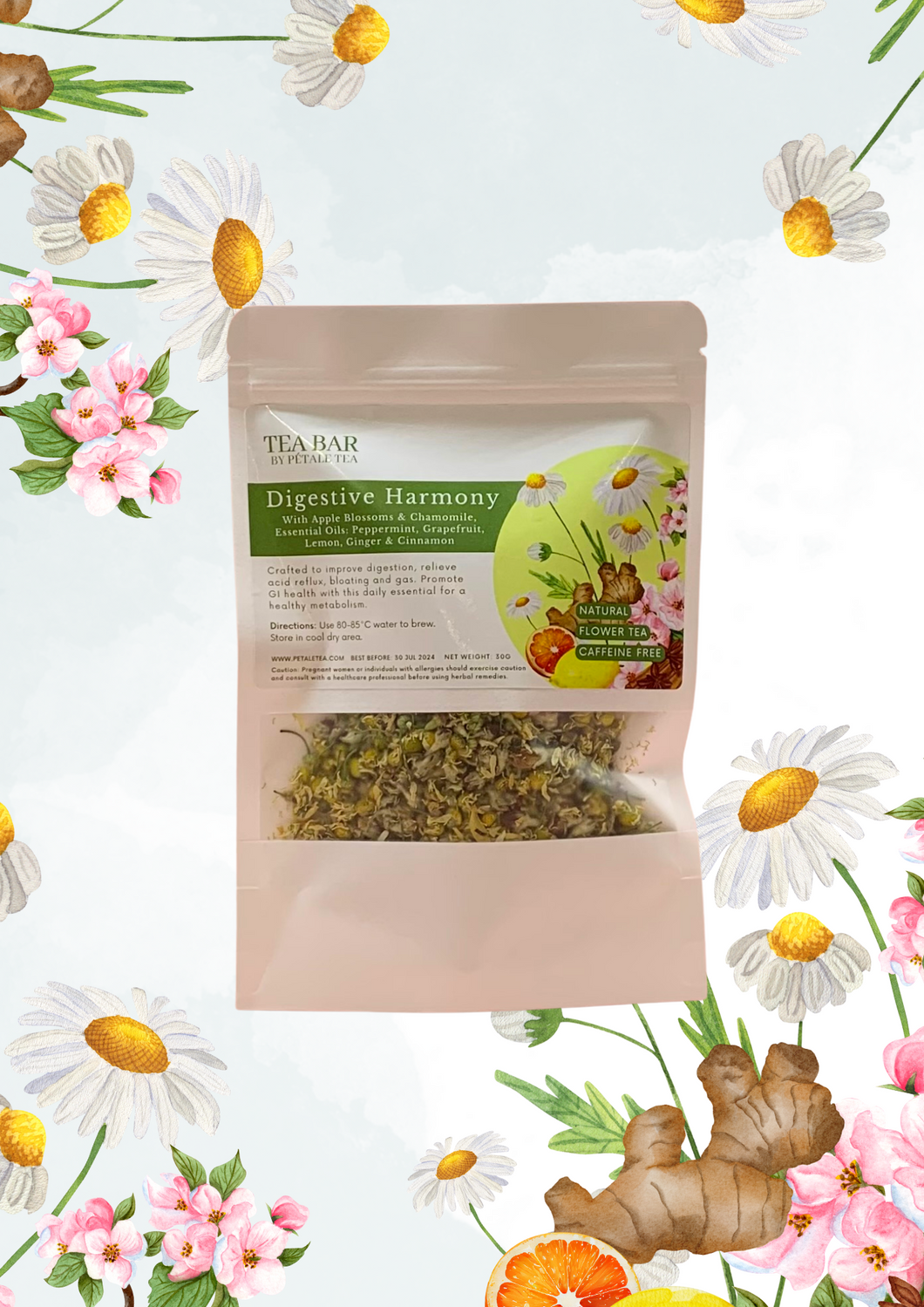 Petale Tea: Digestive Harmony Wellness Tea Pack