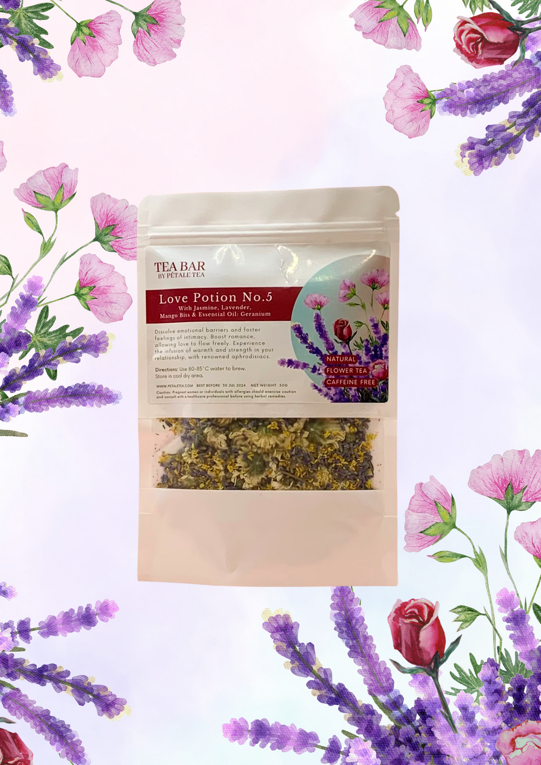 Petale Tea: Love Potion No.5 Wellness Tea Pack